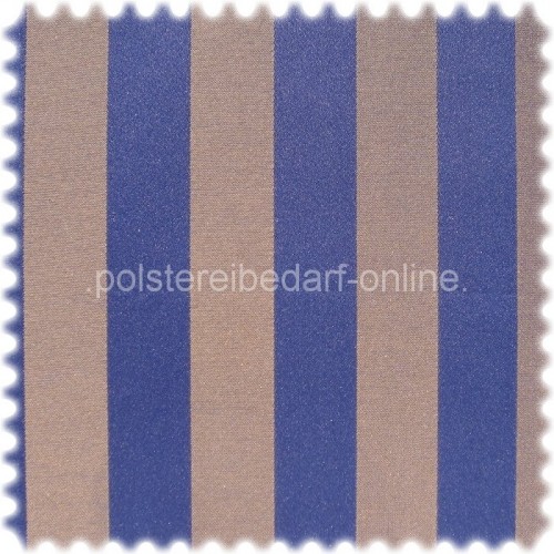 Fashion M�belstoff Lugano Blockstreifen Blau-Gold