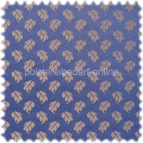 Fashion M�belstoff Bern Blattmuster Blau