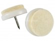Filzgleiter zum Nageln mit wei�em Filz 100 St�ck 24mm