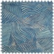 AKTION Original Microfibres� Gemusterter Flockvelours M�belstoff Luau Blue