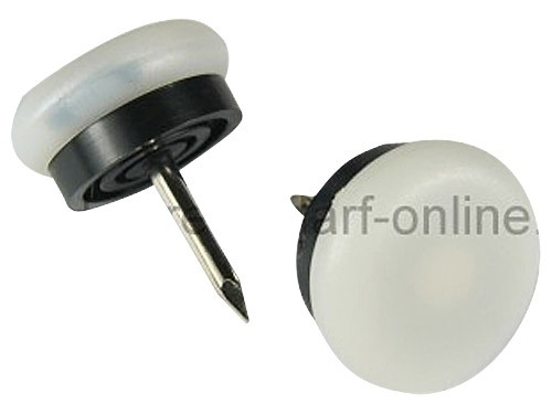 M�belgleiter zum Nageln mit wei�er Kunststoffkappe 7399/20mm