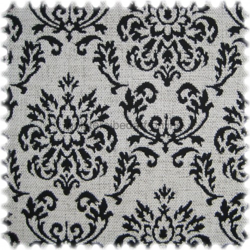 AKTION Chenille Ornament M�belstoff Viena Schwarz/Weiss