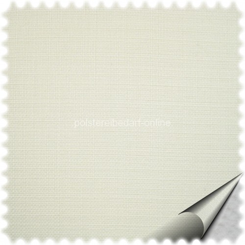 Leinen Struktur M�belstoff Canvas Weiss mit Fleckschutz und R�ckenkaschierung