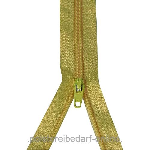 Rei�verschluss Meterware mit Metall Schieber Gelb