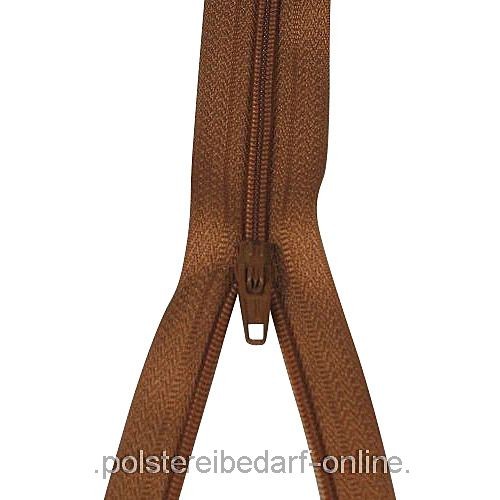 Rei�verschluss Meterware mit Metall Schieber Terracotta
