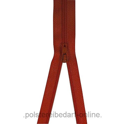 Rei�verschluss Meterware mit Metall Schieber Orange
