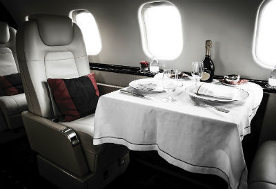 Polster im Flugzeug