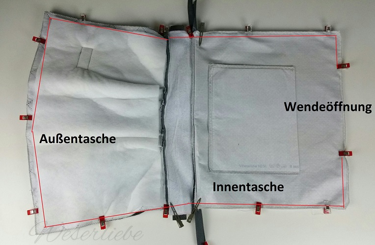 nähanleitung handtasche aussentasche schritt 45