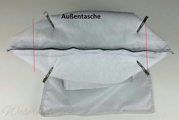 nähanleitung handtasche aussentasche schritt 46
