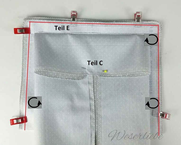 nähanleitung handtasche innentasche schritt 12
