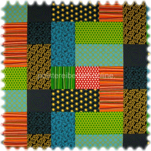 Patchworkstoff blau grün Patchworkstoff blau grün