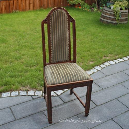Stuhl polstern im Shabby Chic